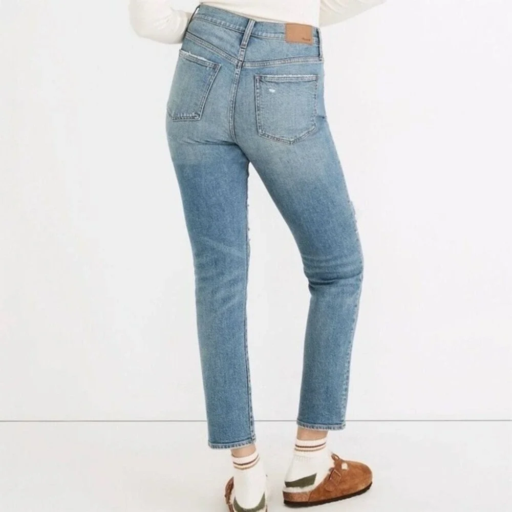 Madewell Women's Perfect Vintage Jean Size 25 Blue‎ Distressed Denim High Rise